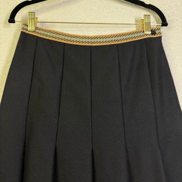 MISSONI Skirt 28 Pleated Wool Above Knee Side Zip Signature Design on Waist Band - Picture 4 of 11